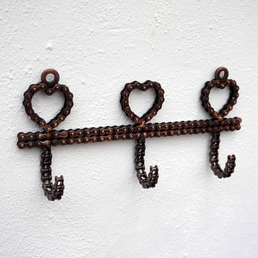 bike chain triple wall hook by siop gardd