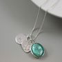 Silver Necklace With Murano Glass Oval And Initial, thumbnail 10 of 10