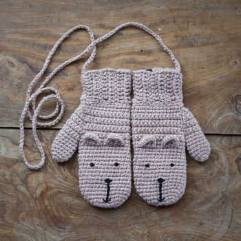 Animal Character Mittens On A String, 6 of 9