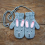 Animal Character Mittens On A String, thumbnail 4 of 9