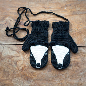Animal Character Mittens On A String, 2 of 9