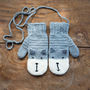 Animal Character Mittens On A String, thumbnail 5 of 9