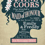 Maid Of Honour Personalised Wedding Print, thumbnail 4 of 5