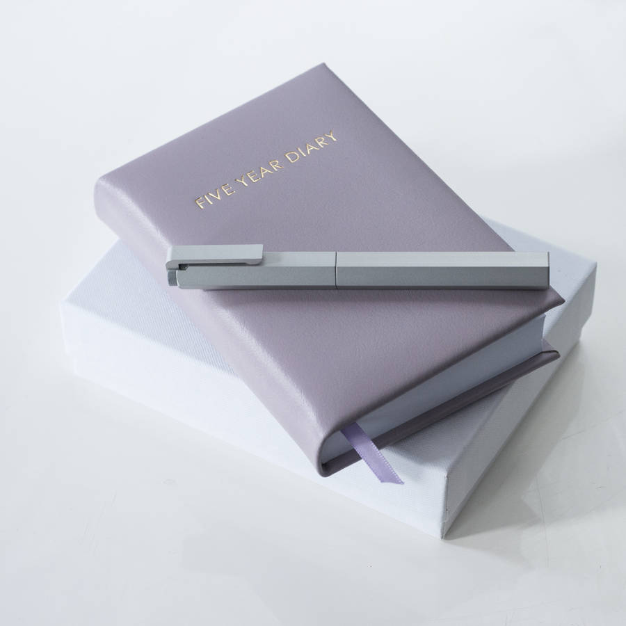 Lilac Leather Five Year Diary By Oh So Cherished