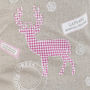 Personalised Luxury Linen Reindeer Christmas Sack, thumbnail 2 of 7