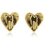22ct Gold Vermeil Heart Shaped Earrings, thumbnail 1 of 5