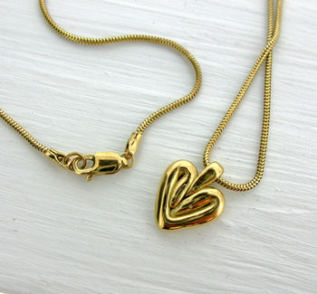 Gold Vermeil Heart Necklace, 3 of 6