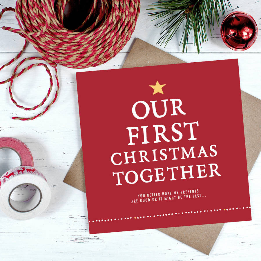 'our first christmas together' christmas card by zoe brennan ...