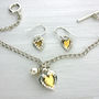 Silver And Gold Vermeil Heart And Pearl Bracelet, thumbnail 2 of 5