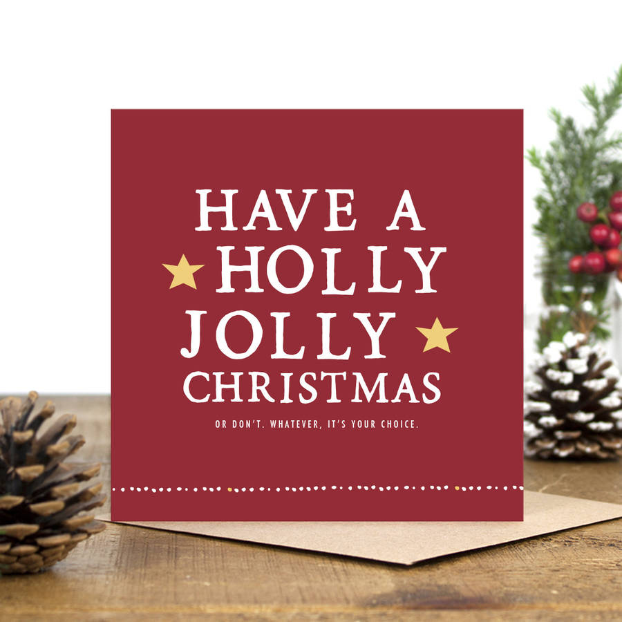 Holly Jolly Christmas Card 