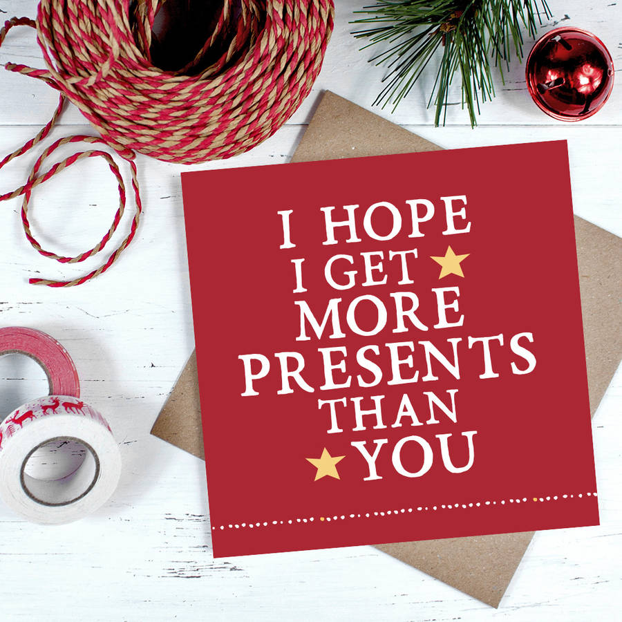 'more Presents' Christmas Card By Zoe Brennan 