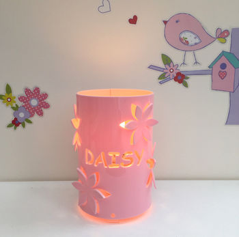 Flower Personalised Table Lamp Bedside Lamp, 2 of 5