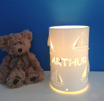 Personalised Boat Table Lamp Children's Lamp, 2 of 8
