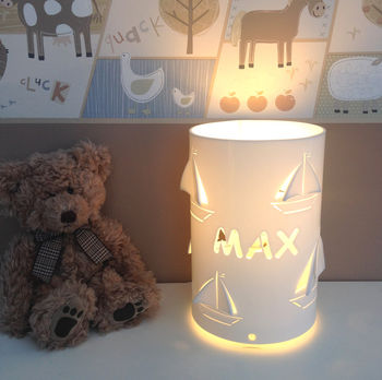 Personalised Boat Table Lamp Children's Lamp, 6 of 8