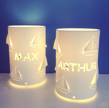 Personalised Boat Table Lamp Children's Lamp, 7 of 8