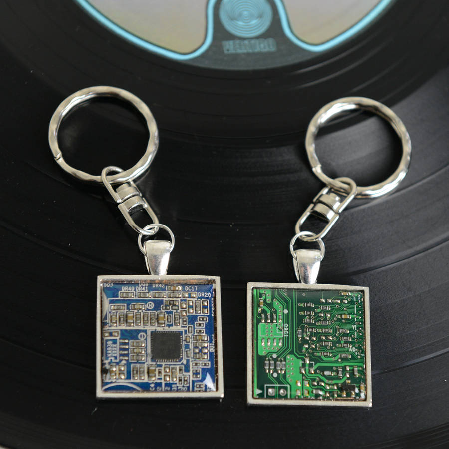 Upcycled Circuit Board Key Ring By Bobby Rocks | notonthehighstreet.com