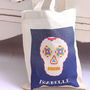 Personalised Day Of The Dead Skull Bag, thumbnail 1 of 2