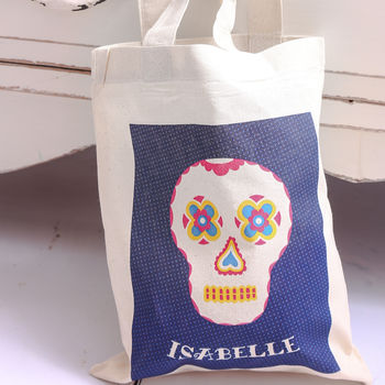 Personalised Day Of The Dead Skull Bag, 2 of 2