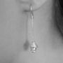 Coiled Snake Chain Silver Drop Earrings, thumbnail 8 of 9