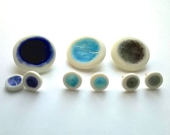 Melted Glass And Porcelain Ear Studs, 8 of 12