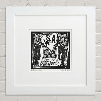 Personalised Penguin Couple's Print, 2 of 4