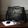 Men's Leather Briefcase With Shoulder Strap, thumbnail 4 of 7