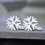 Snowflake Cufflinks In Sterling Silver, thumbnail 1 of 5