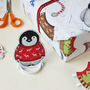 Dress Up A Penguin Christmas Wrapping Paper, thumbnail 6 of 12