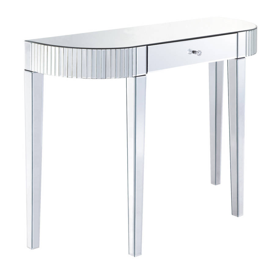 Bevel Edged Mirrored Console Table By Out There Interiors