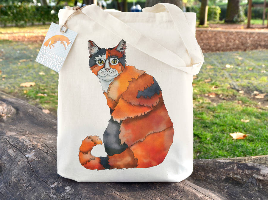 Cat Cotton Tote Bag By Ceridwen Hazelchild Design | notonthehighstreet.com