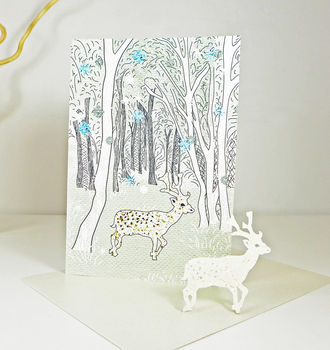 Plantable Deer Seed Paper Card, 2 of 4