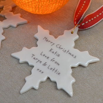 Personalised Christmas Snowflake Decoration, 3 of 8