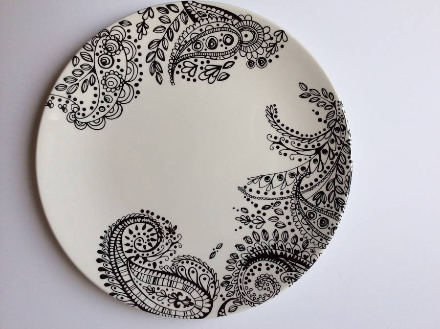 paisley dinner plate gift set by victoria mae designs