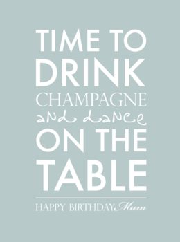 Personalised 'Time To Drink Champagne' Print, 2 of 6