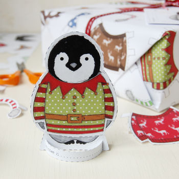 Dress Up A Penguin Christmas Card, 9 of 12