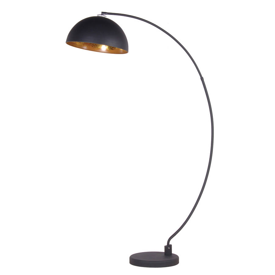 Curved Floor Lamp In Black By Out There Interiors | notonthehighstreet.com