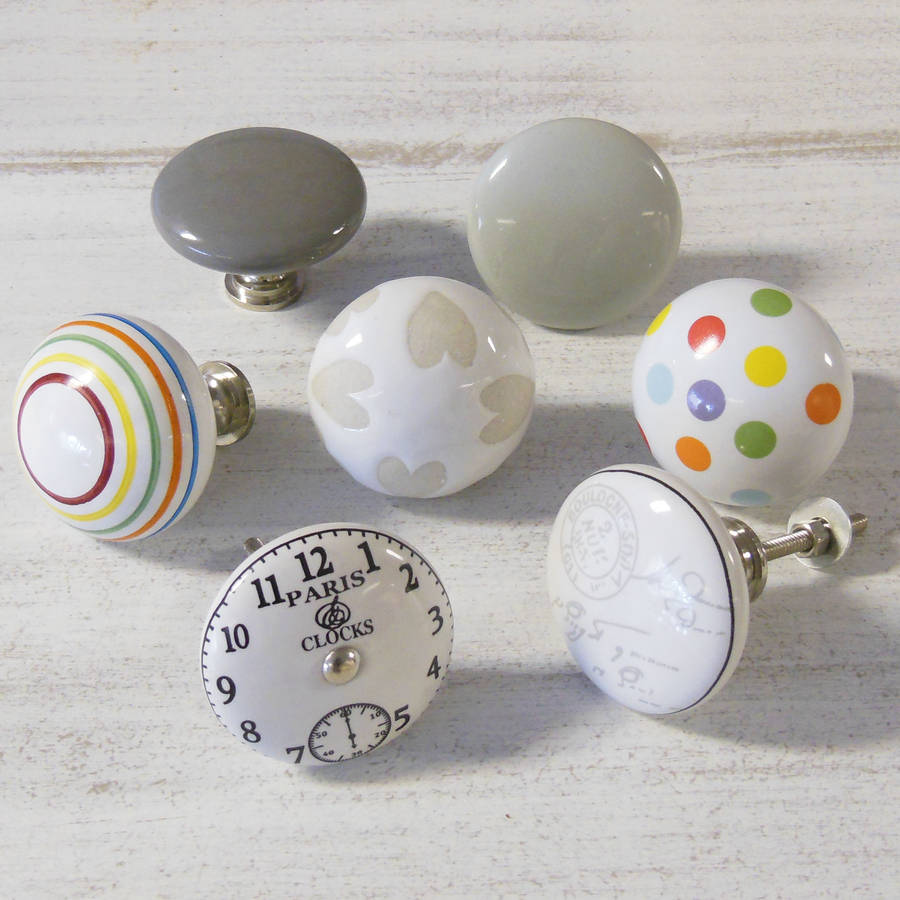 Extra Large Vintage Colourful Ceramic Cupboard Knobs, 1 of 10