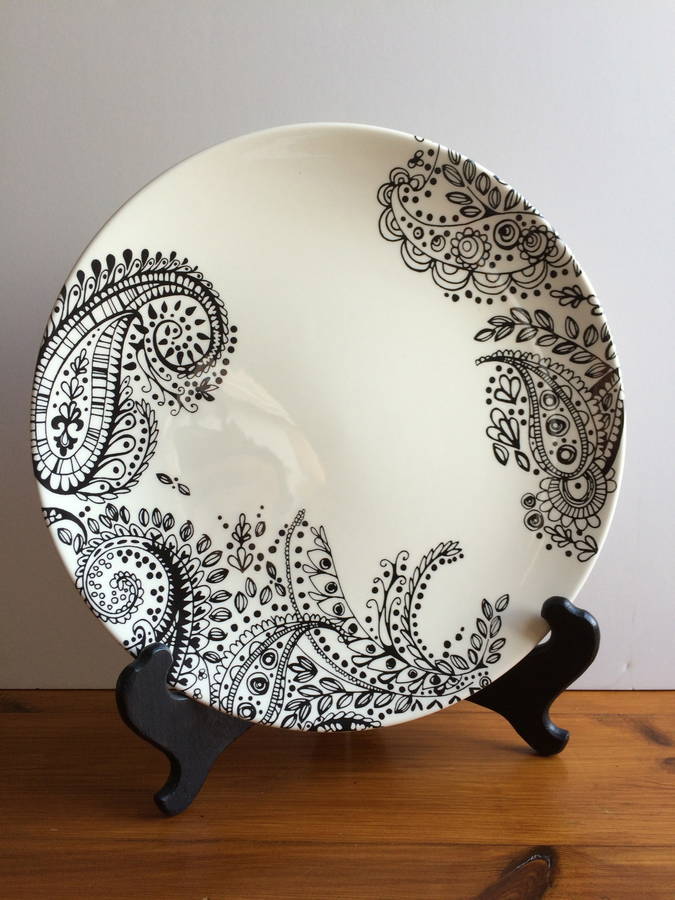 paisley dinner plate gift set by victoria mae designs