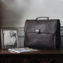 Men's Leather Briefcase With Shoulder Strap, thumbnail 1 of 7