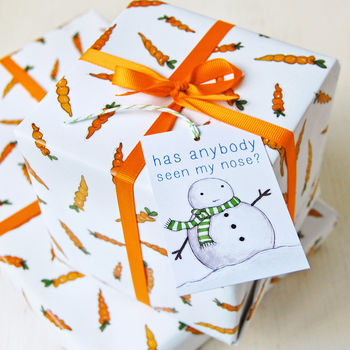 Christmas Carrot Wrapping Paper, 6 of 12