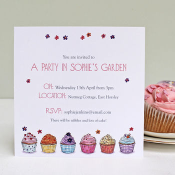 Personalised Cupcake Party Invitations, 3 of 5