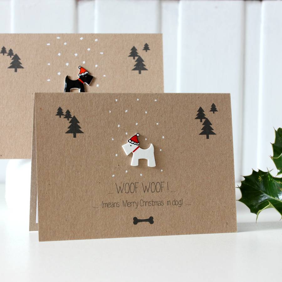 Pack of eight handmade christmas cards by little 