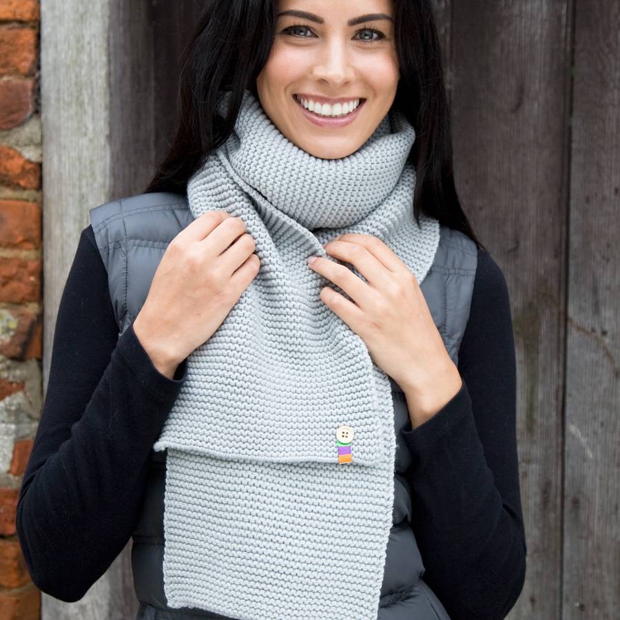 button trim scarf by red lilly | notonthehighstreet.com