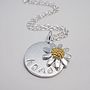 Silver Name And Daisy Necklace, thumbnail 2 of 6