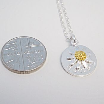 Silver Name And Daisy Necklace, 5 of 6