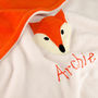 Fox Personalised Baby Blanket, thumbnail 1 of 4