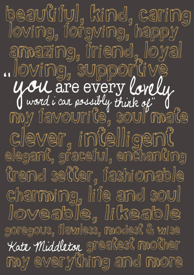 personalised 'every lovely word' print by geri loves emi ...