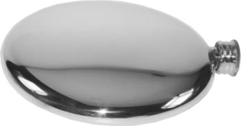 Sleek Round Disc Engraved Hip Flask, 2 of 7