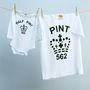 Matching Pint T Shirt Set Dad / Baby, thumbnail 3 of 6