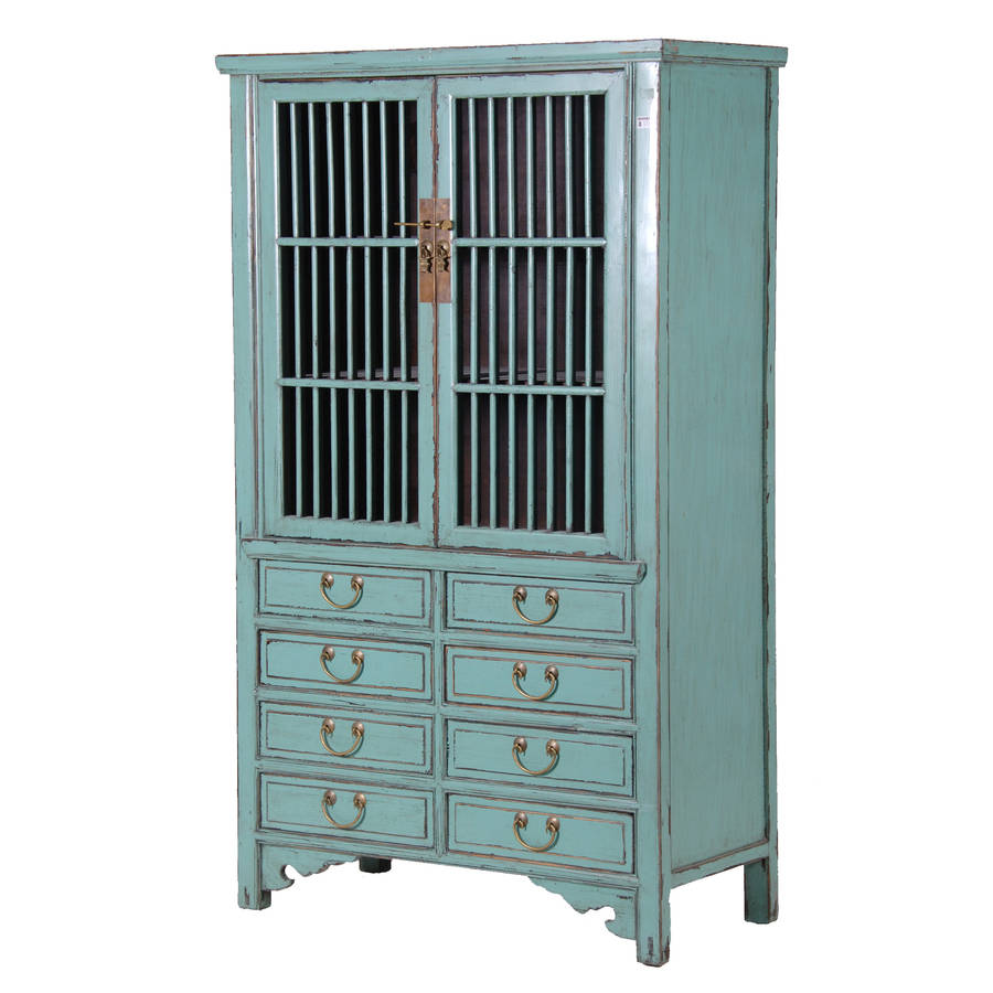 Eight Drawer Distressed Cabinet By Out There Interiors